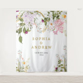 メドウワイルドフラワー結婚のタペストリー タペストリー (正面)