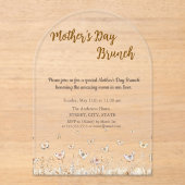 メドウワイルドフラワー蝶マザーズデイブランチ アクリル招待状 (正面)