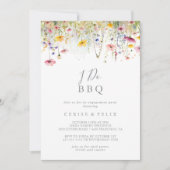 メドウワイルドフラワーI do BBQ婚約パーティ 招待状 (正面)
