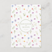 メドウ春野生結婚の花の詳細カード エンクロージャーカード (裏面)