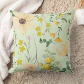 メドウ開花セレニティ装飾用クッション クッション (ブランケット)
