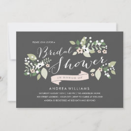 メドウ開花ブライダルシャワー招待状 招待状