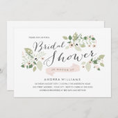メドウ開花ブライダルシャワー招待状 招待状 (正面/裏面)