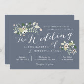 メドウ開花結婚式招待状 招待状 (正面/裏面)