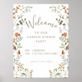 メドエレガントウ秋ガーデンディナーパーティーサイン ポスター (正面)