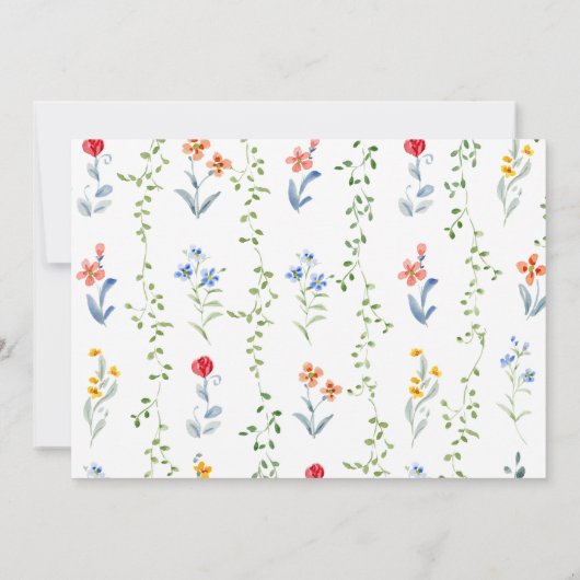 メドエレガントウ開花ピンクボウ3フォト誕生 案内状 (裏面)