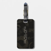 メドサエレガントスネークアート |名前をカスタムする、アドレス ラゲッジタグ (裏面縦)