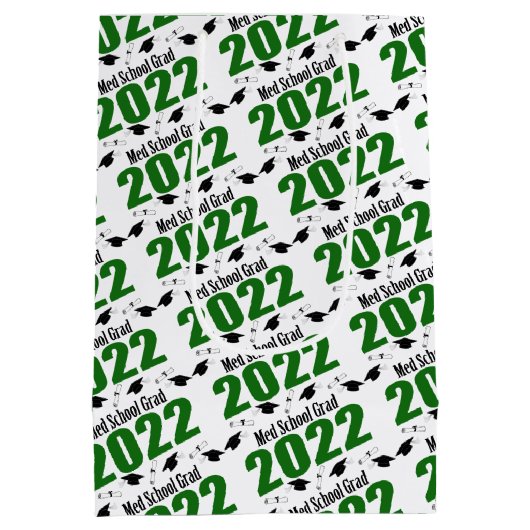 メドスクールグラード2022卒業抱き枕（緑） ミディアムペーパーバッグ (裏面)