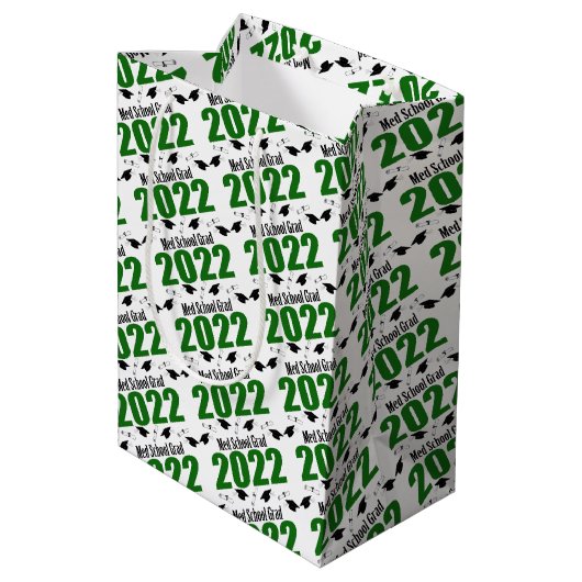 メドスクールグラード2022卒業抱き枕（緑） ミディアムペーパーバッグ (裏面アングル)