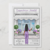 メドスクール卒業式ヒスパニックアフリカ招待状 招待状 (正面)