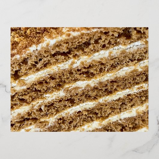 メドビックケーキ抽象芸術 箔シーズンポストカード (正面)