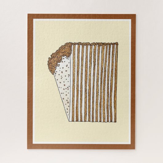 メドビックハニーケーキスライスロシアのウクライナデザート ジグソーパズル (縦)