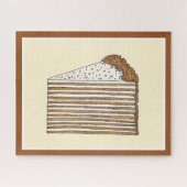 メドビックハニーケーキスライスロシアのウクライナデザート ジグソーパズル (横)