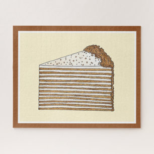 メドビックハニーケーキスライスロシアのウクライナデザート ジグソーパズル