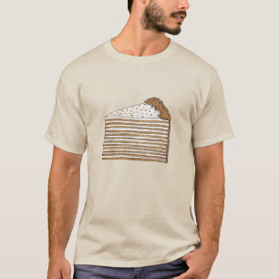 メドビックハニーケーキスライスロシアのウクライナデザート Tシャツ