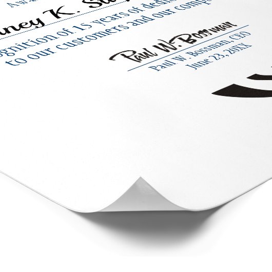 メドフェイクル社員周年記念表示 ポスター (角)