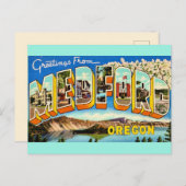 メドフォードオレゴンヴィンテージグリーティング ポストカード (正面/裏面)