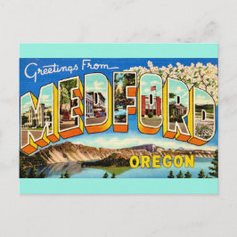 メドフォード オレゴン ヴィンテージ グリーティング ポストカード