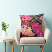 メドレーカラフルピンクブルーパープルプリムラ花 クッション (椅子)