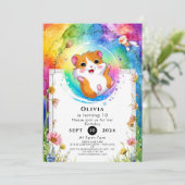 メドーお洒落ドハムスター誕生日 招待状 (スタンド正面)