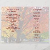 メドーオブラブアンドオータムツリー結婚式 プログラムフライヤー (裏面)