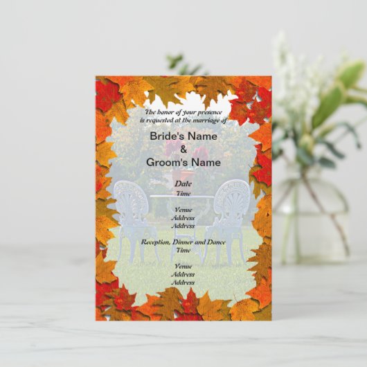 メドーオブラブオータム結婚式招待状 招待状 (スタンド正面)