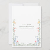 メドーパステルフランスのバラフローラブライダルシャワー 招待状 (裏面)