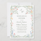 メドーパステルフランスのバラフローラリハーサルディナー 招待状 (正面)