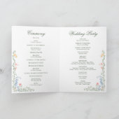 メドーパステルフランスのバラ結婚の式 プログラム (内部)