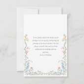 メドーパステルフランスのバラ結婚フローラ サンキューカード (裏面)