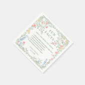 メドーパステルフランスのバラ結婚フローラ スタンダードカクテルナプキン (角)