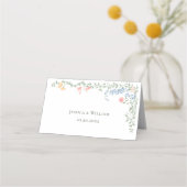 メドーパステルフランスのバラ結婚フローラ プレイスカード (裏面)