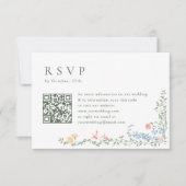 メドーパステルフランスのバラ結婚フローラ 出欠カード (正面)