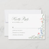 メドーパステルフランスのバラ結婚フローラ 出欠カード (正面)