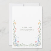 メドーパステルフランスのバラ結婚フローラ 招待状 (裏面)
