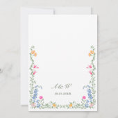 メドーパステルフランスのバラ結婚フローラ 招待状 (裏面)