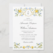 メドーパステルフランスのバラ結婚フローラ 招待状 (正面)