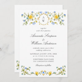 メドーパステルフランスのバラ結婚フローラ 招待状