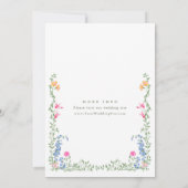 メドーパステルフランスのバラ結婚フローラ 招待状 (裏面)