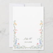 メドーパステルフランスのバラ結婚フローラ 招待状 (裏面)