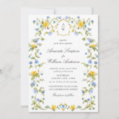 メドーパステルフランスのバラ結婚フローラ 招待状 (正面)