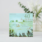 メドーモダンドカントリーシーサイドランドスケープ誕生日 招待状 (スタンド正面)