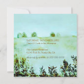 メドーモダンドカントリーシーサイドランドスケープ誕生日 招待状 (裏面)