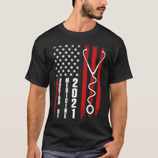 メド学スクール医学博士MD学士号 Tシャツ (正面)