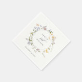 メド素朴ウフローラリースバタフライ結婚ズ スタンダードカクテルナプキン (角)