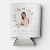 メド素朴ウフローラリースフォトブライダルシャワー 缶クーラー (正面)