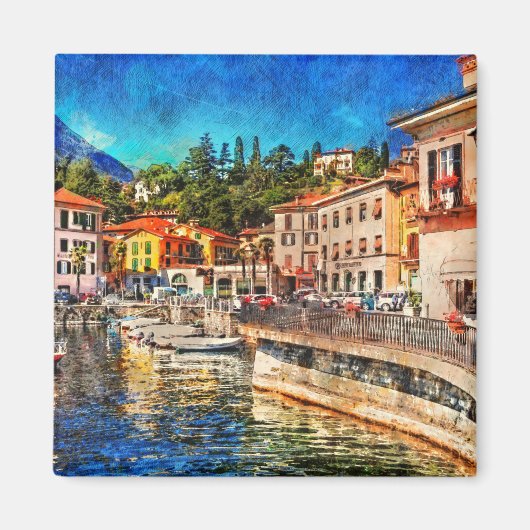 メナッジョonコモ湖，イタリア マグネット (正面)