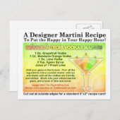 メナージアトロワボダスマルティーニレシピはがき ポストカード (正面/裏面)