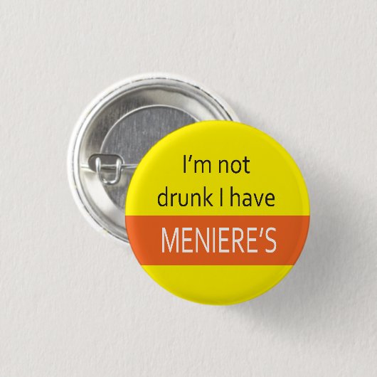 メニエールのバッジめまい飲の聞こえない 缶バッジ (正面&裏面)