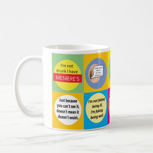 メニエール病前庭性片頭痛めまい コーヒーマグカップ (左)